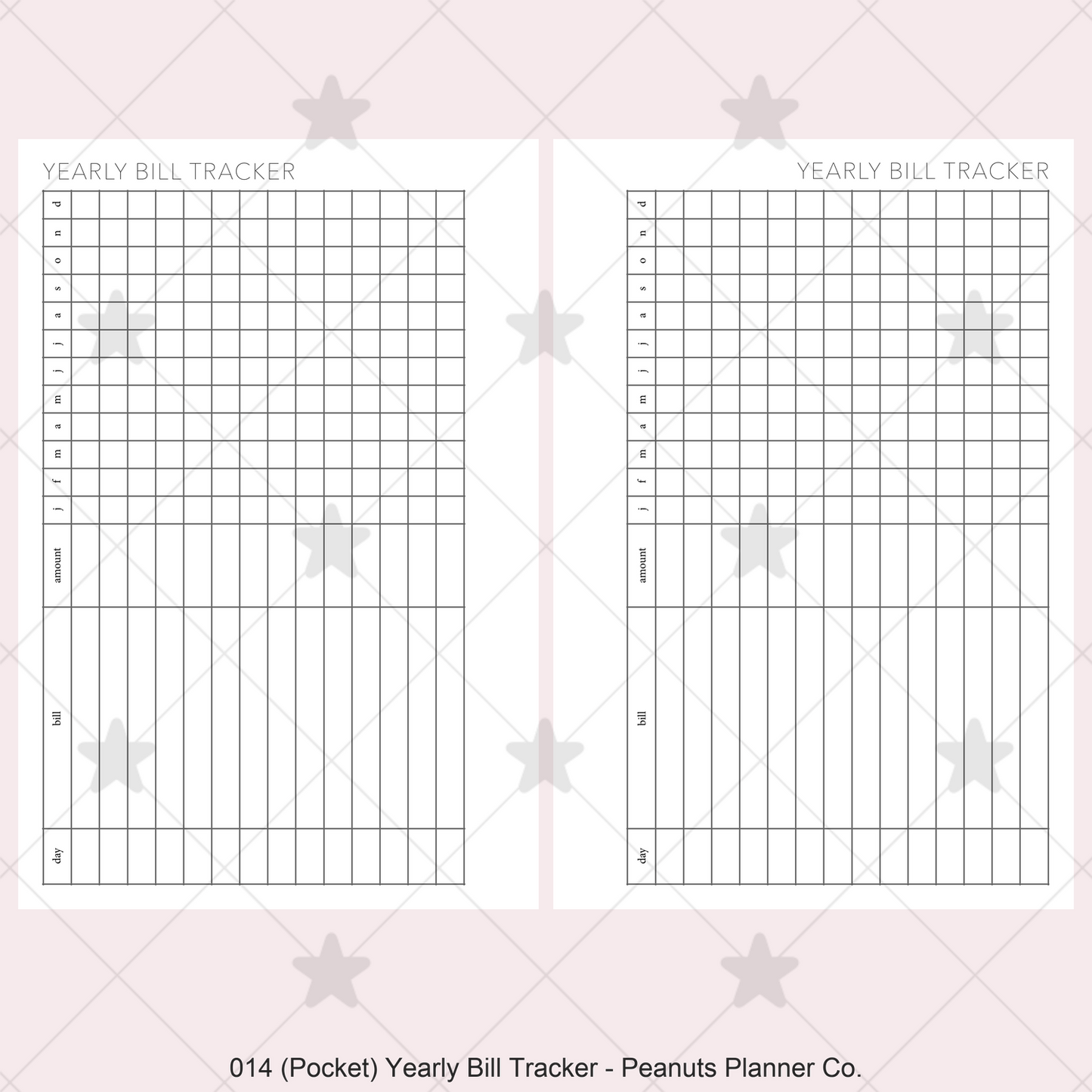 014: Yearly Bill Tracker