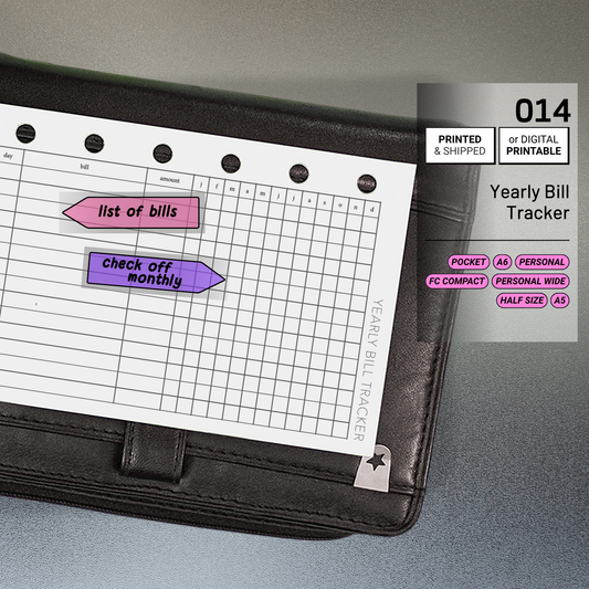 014: Yearly Bill Tracker