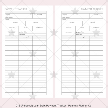 016: Loan / Debt Payment Tracker