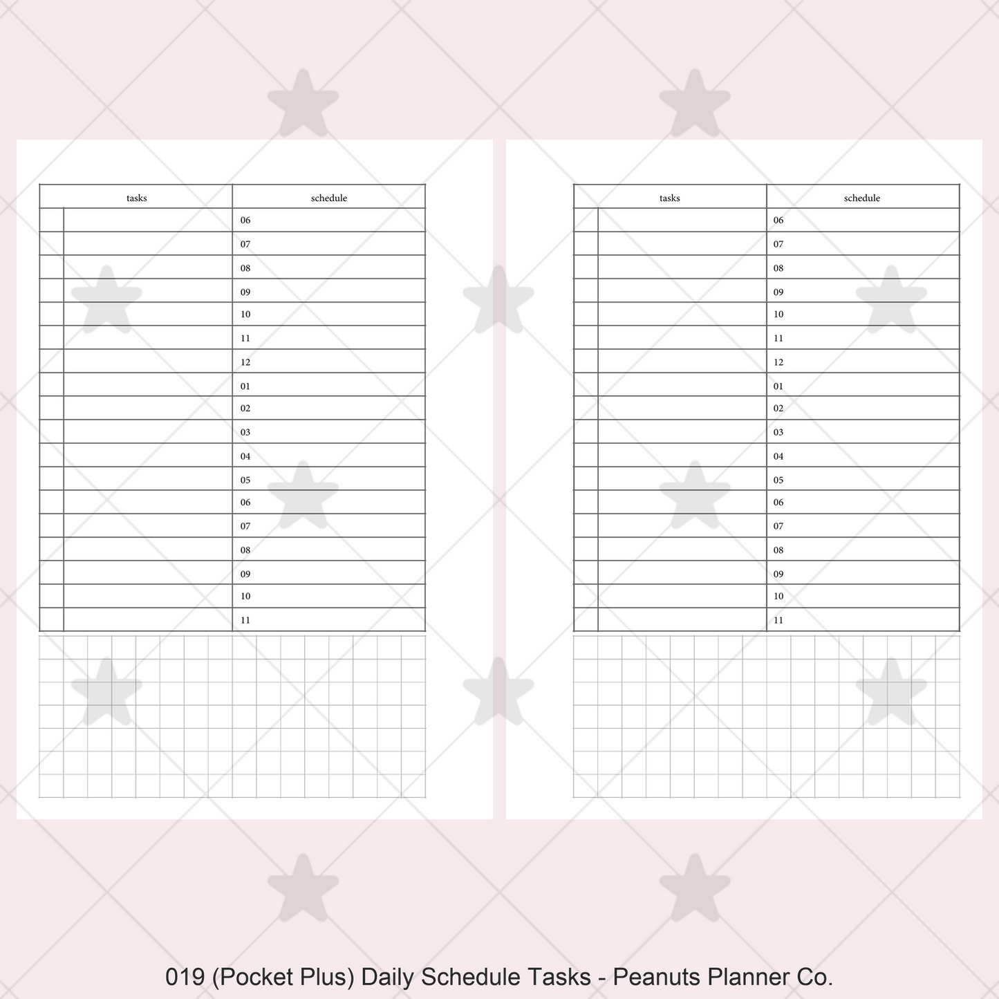 019: Daily Schedule & Tasks Do1P