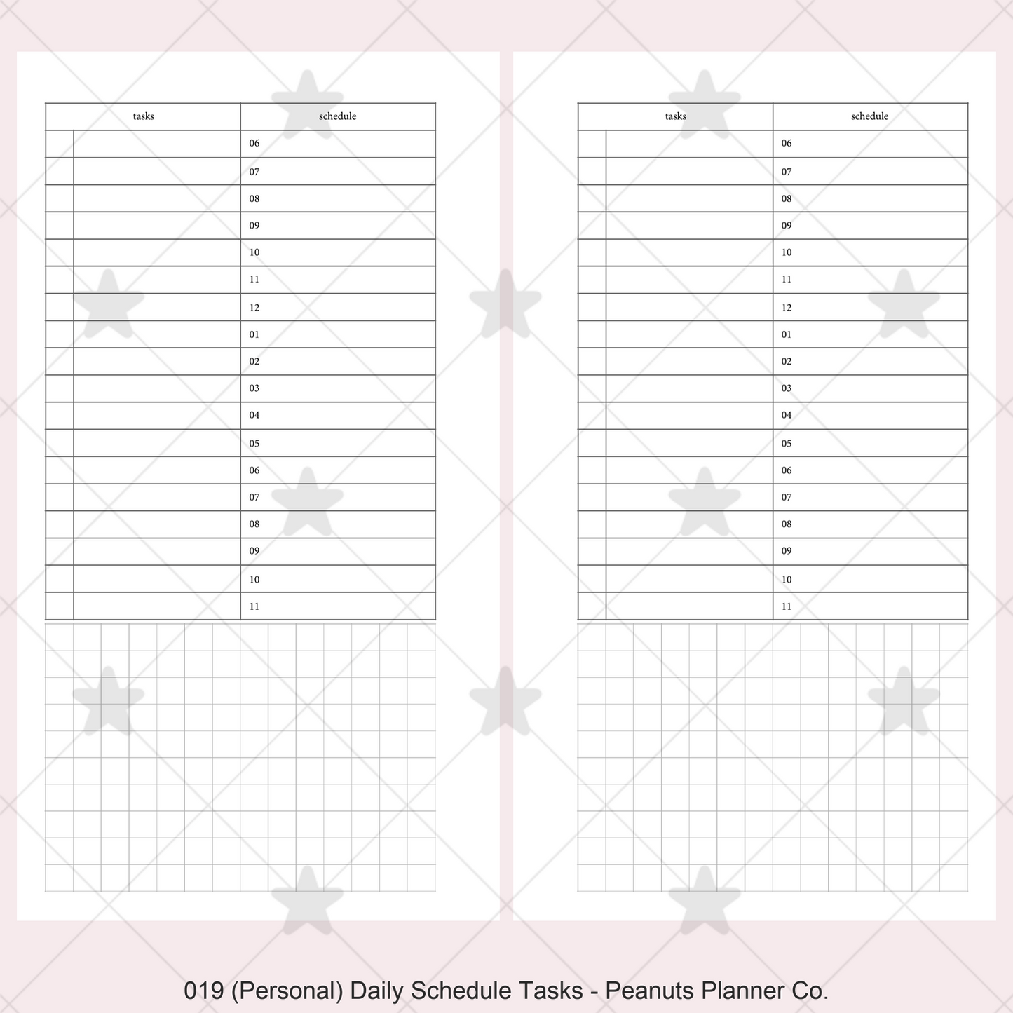 019: Daily Schedule & Tasks Do1P