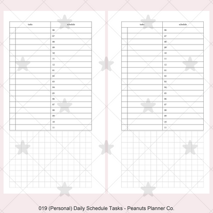 019: Daily Schedule & Tasks Do1P
