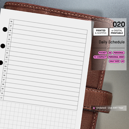 020: Daily Schedule Do1P