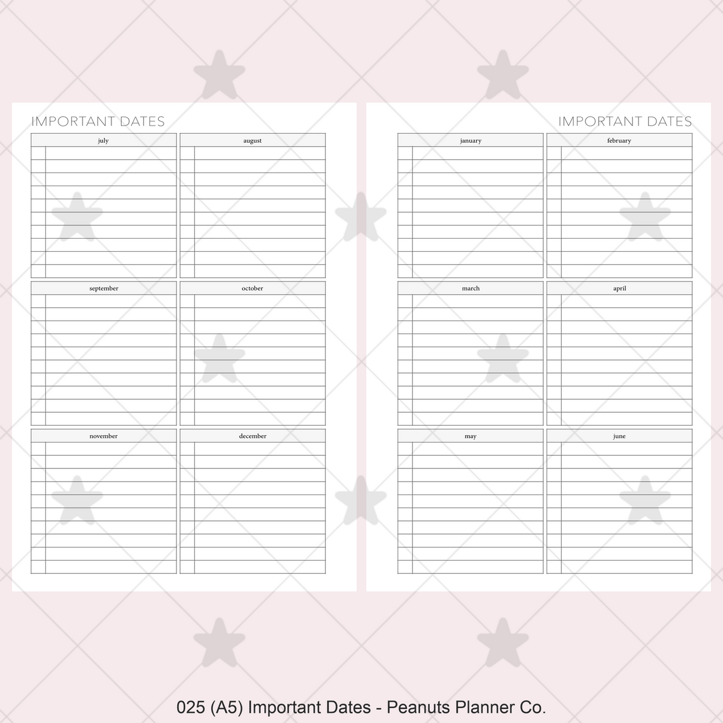 025: Important Dates