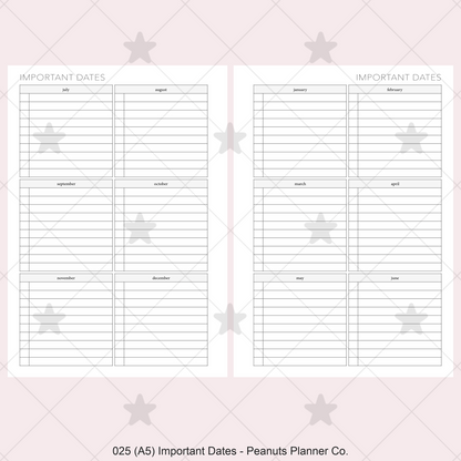 025: Important Dates
