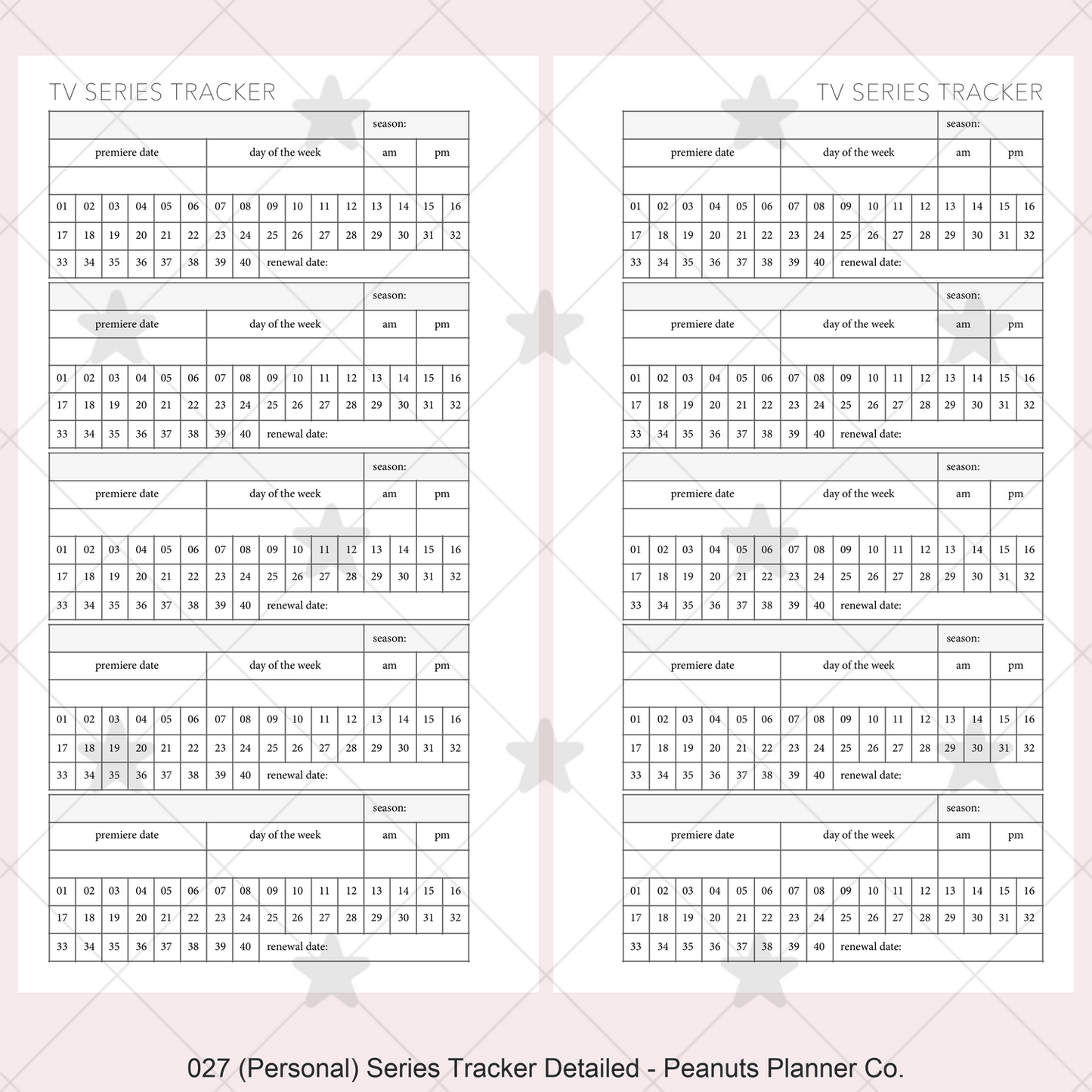 027: Series Tracker Detailed