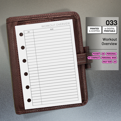 033: Workout Overview