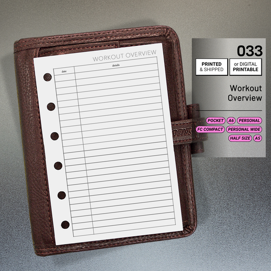 033: Workout Overview