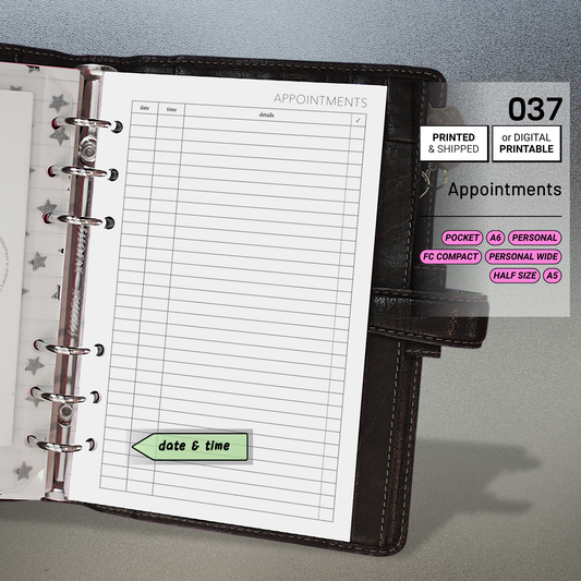 037: Appointments