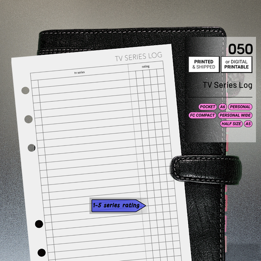 050: TV Series Log