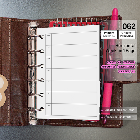 062: Horizontal Weekly Wo1P