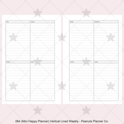 064: Vertical Lined Weekly Wo2P