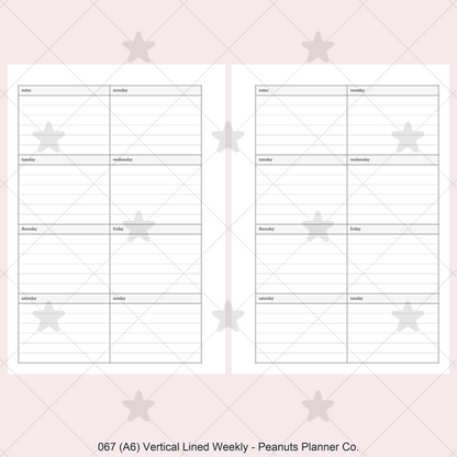067: Vertical Lined Weekly Wo1P