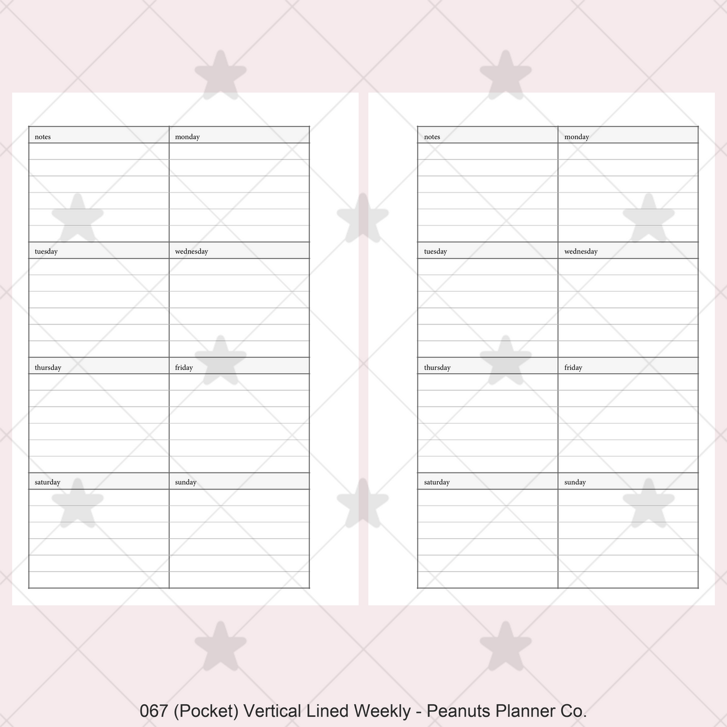 067: Vertical Lined Weekly Wo1P