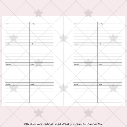 067: Vertical Lined Weekly Wo1P