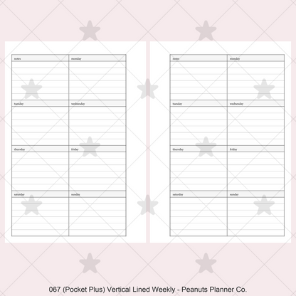 067: Vertical Lined Weekly Wo1P