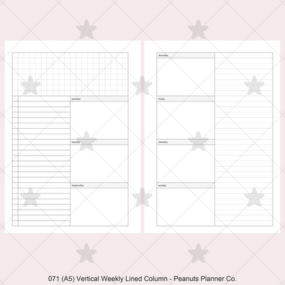 071: Vertical Weekly Lined Column Wo2P