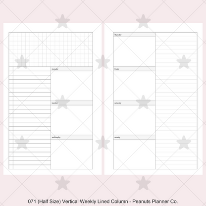 071: Vertical Weekly Lined Column Wo2P
