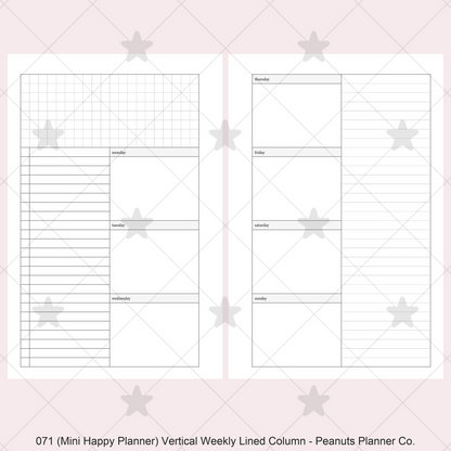 071: Vertical Weekly Lined Column Wo2P