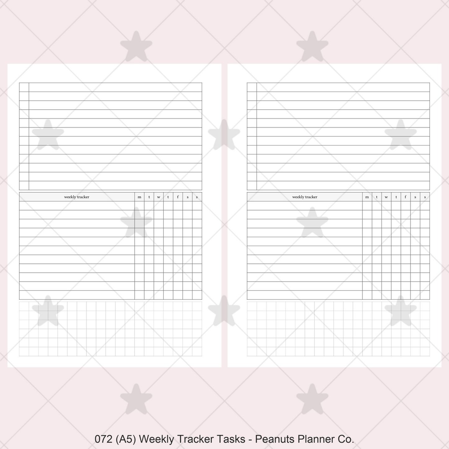 072: Weekly Tracker & Tasks