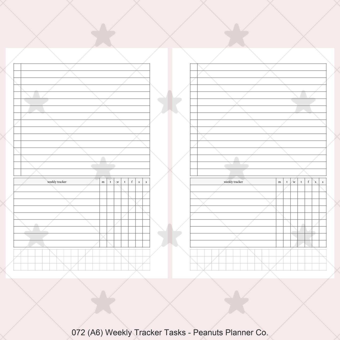 072: Weekly Tracker & Tasks