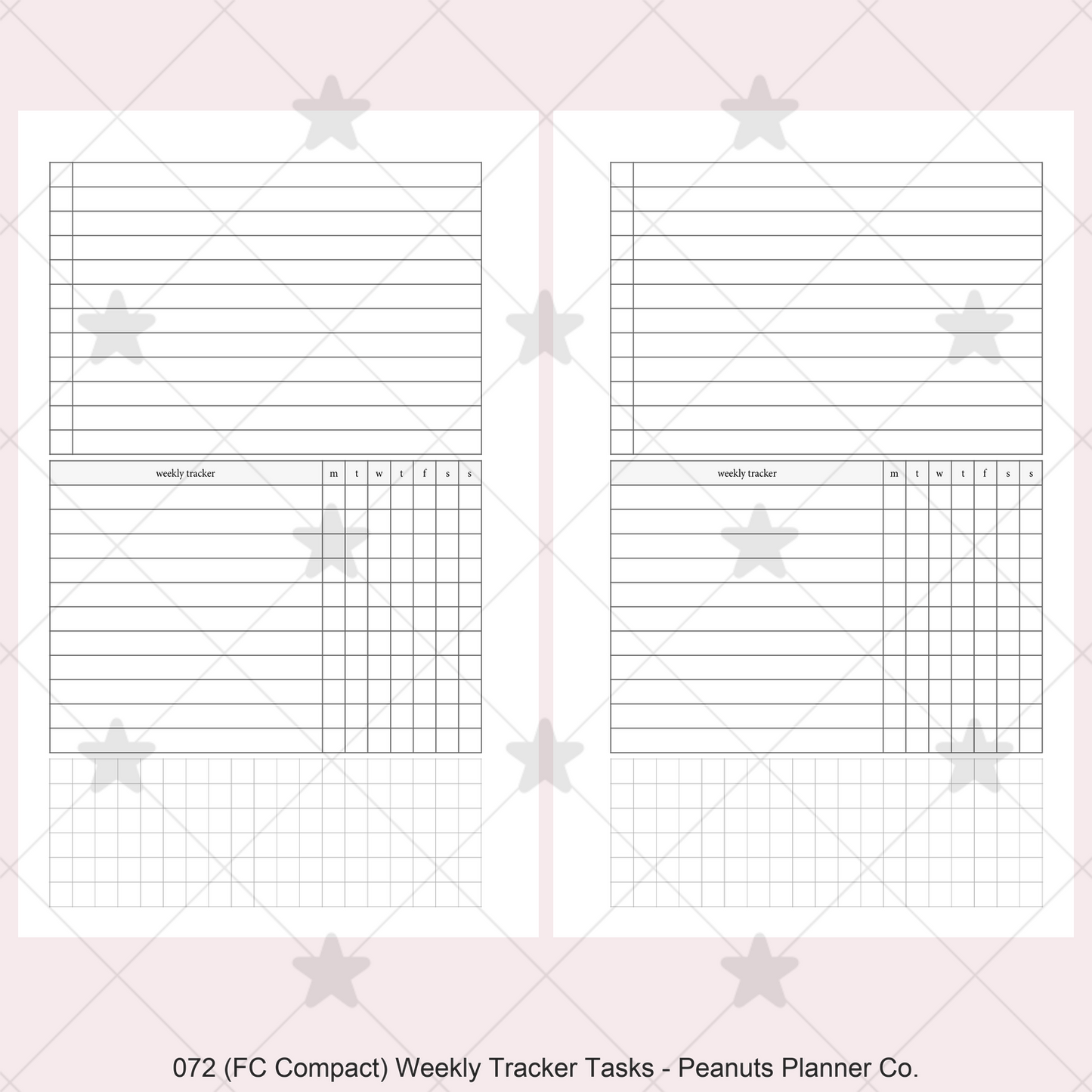 072: Weekly Tracker & Tasks
