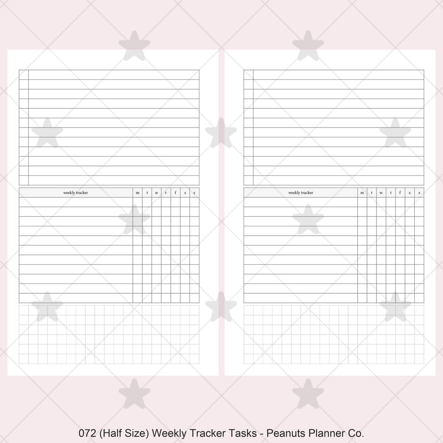 072: Weekly Tracker & Tasks