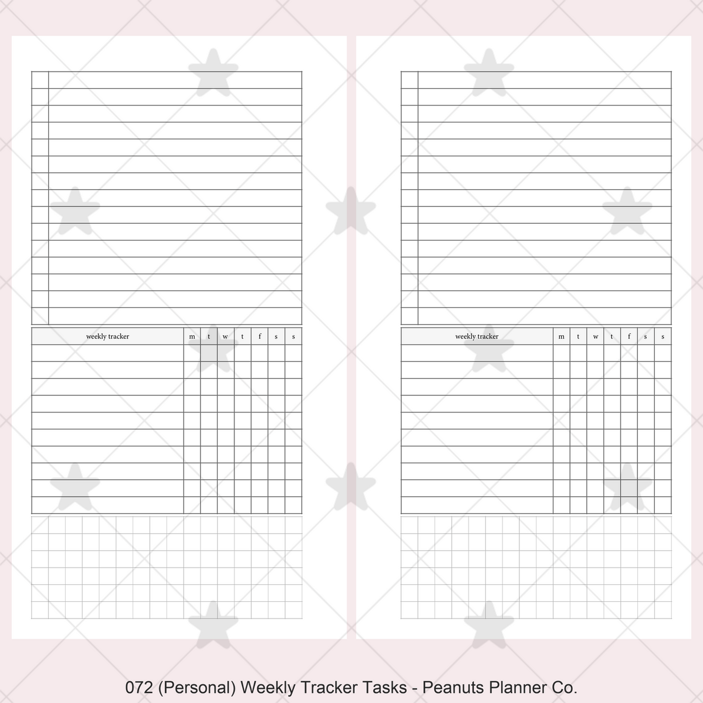 072: Weekly Tracker & Tasks