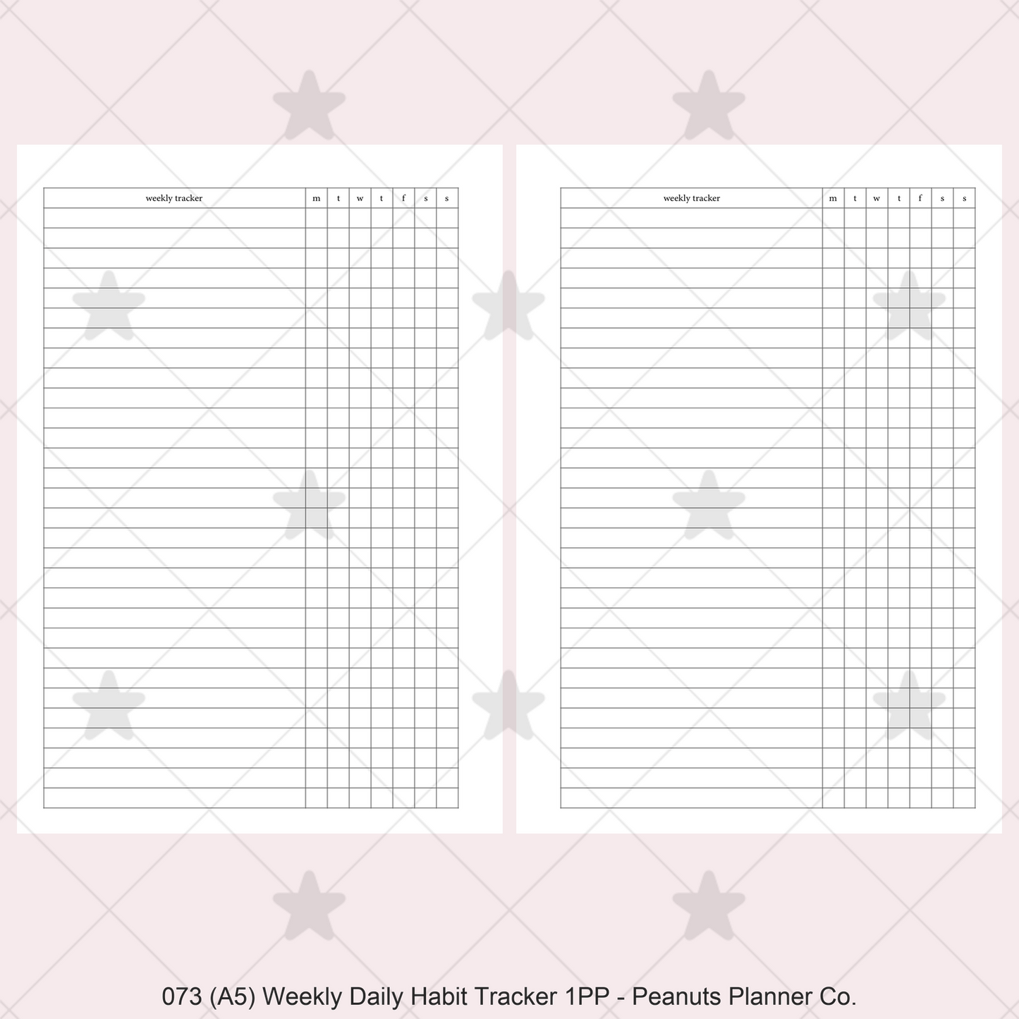 073: Weekly Daily Habit Tracker 1PP