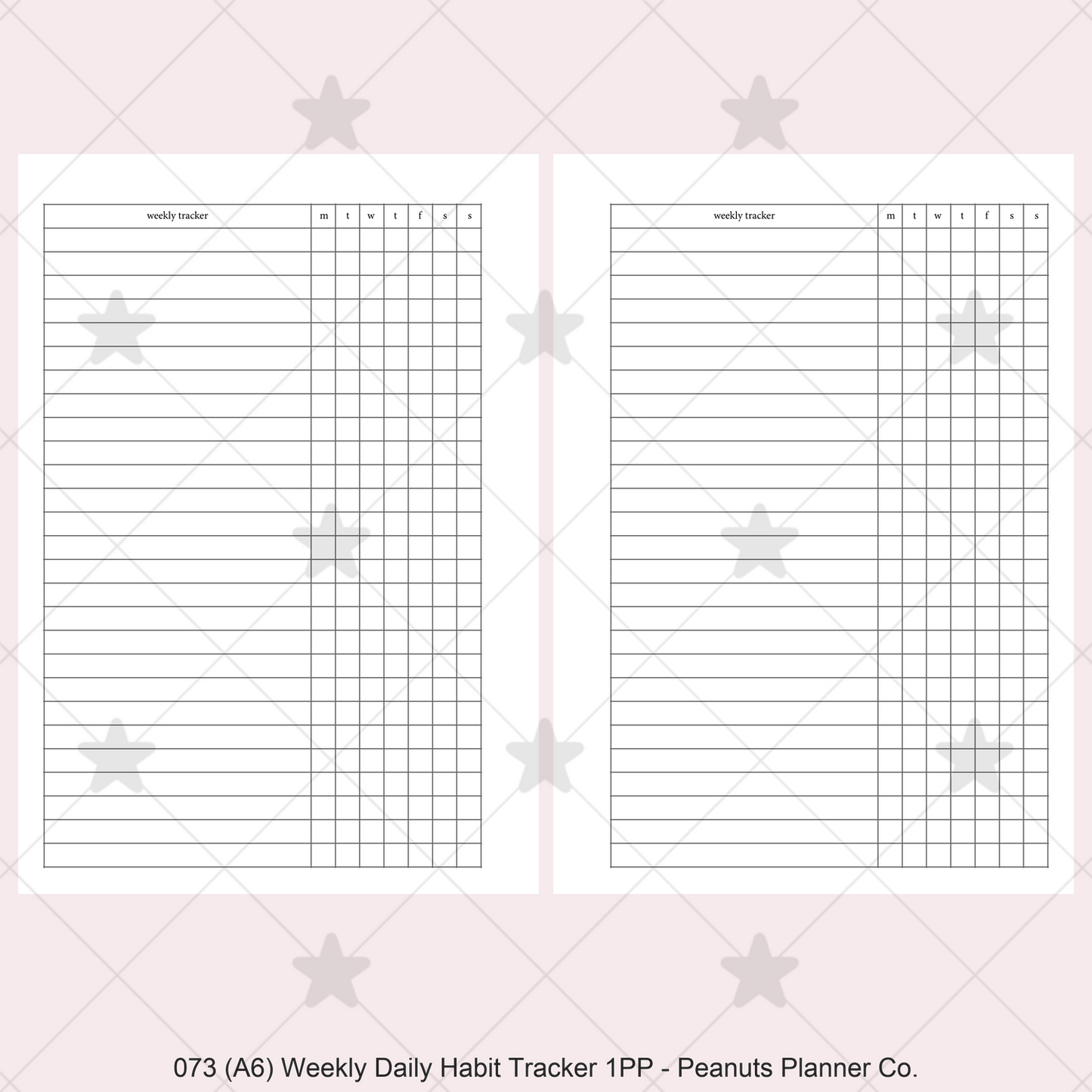 073: Weekly Daily Habit Tracker 1PP
