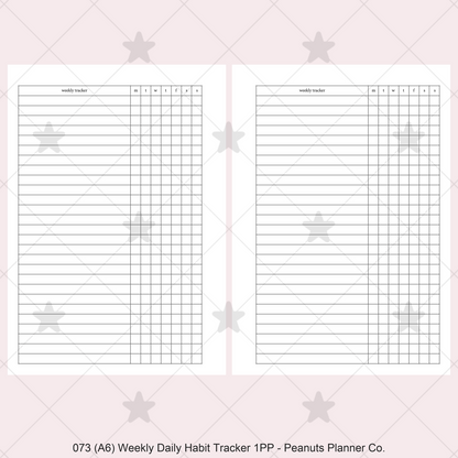 073: Weekly Daily Habit Tracker 1PP