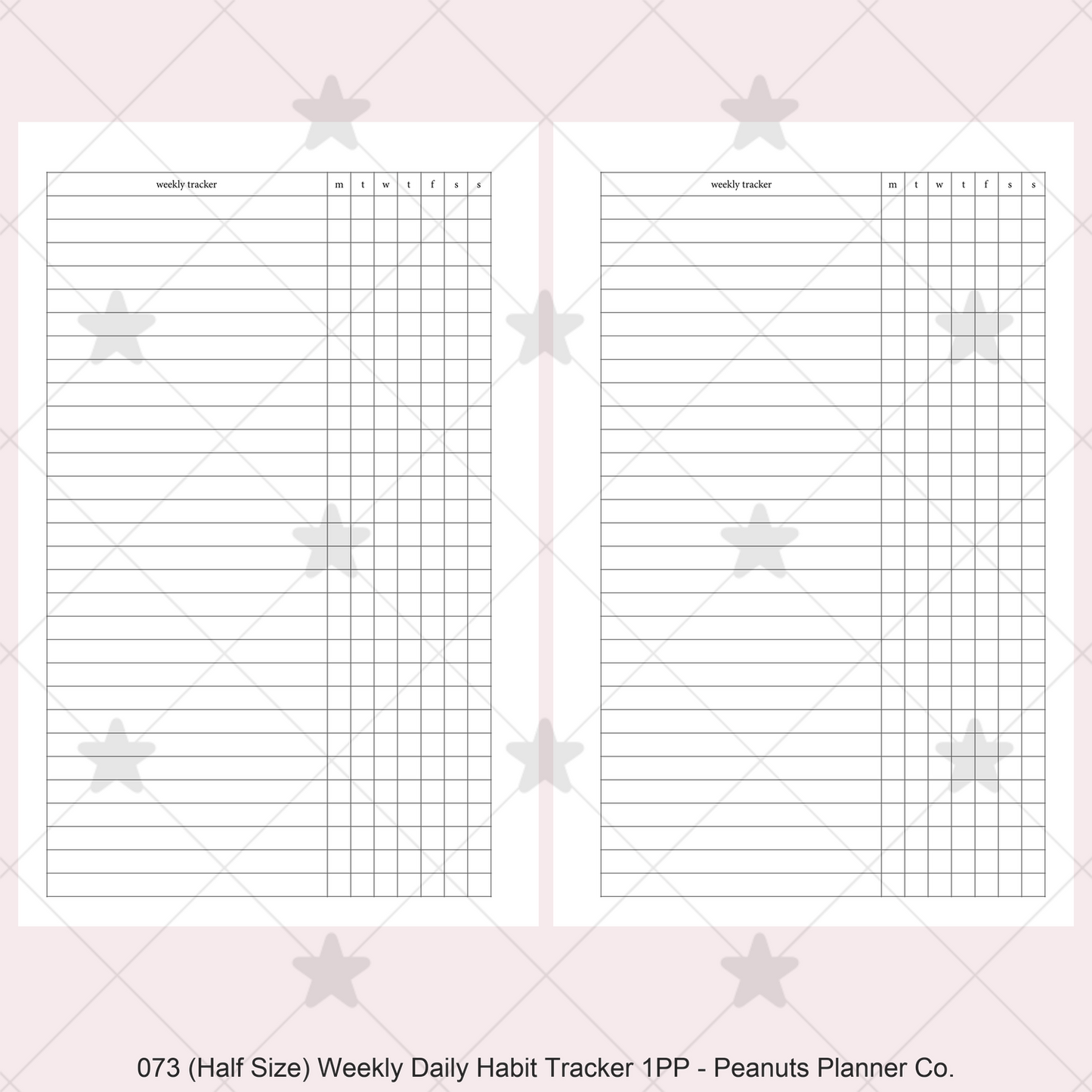 073: Weekly Daily Habit Tracker 1PP