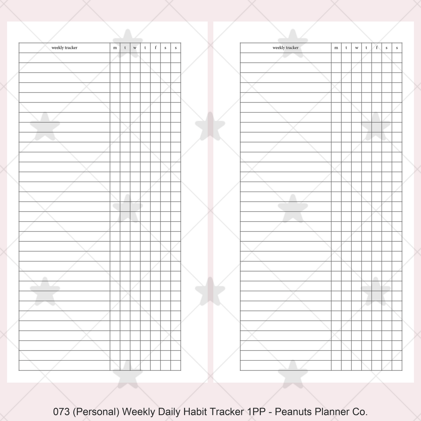 073: Weekly Daily Habit Tracker 1PP
