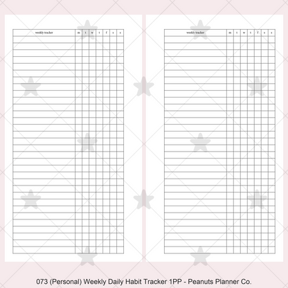 073: Weekly Daily Habit Tracker 1PP