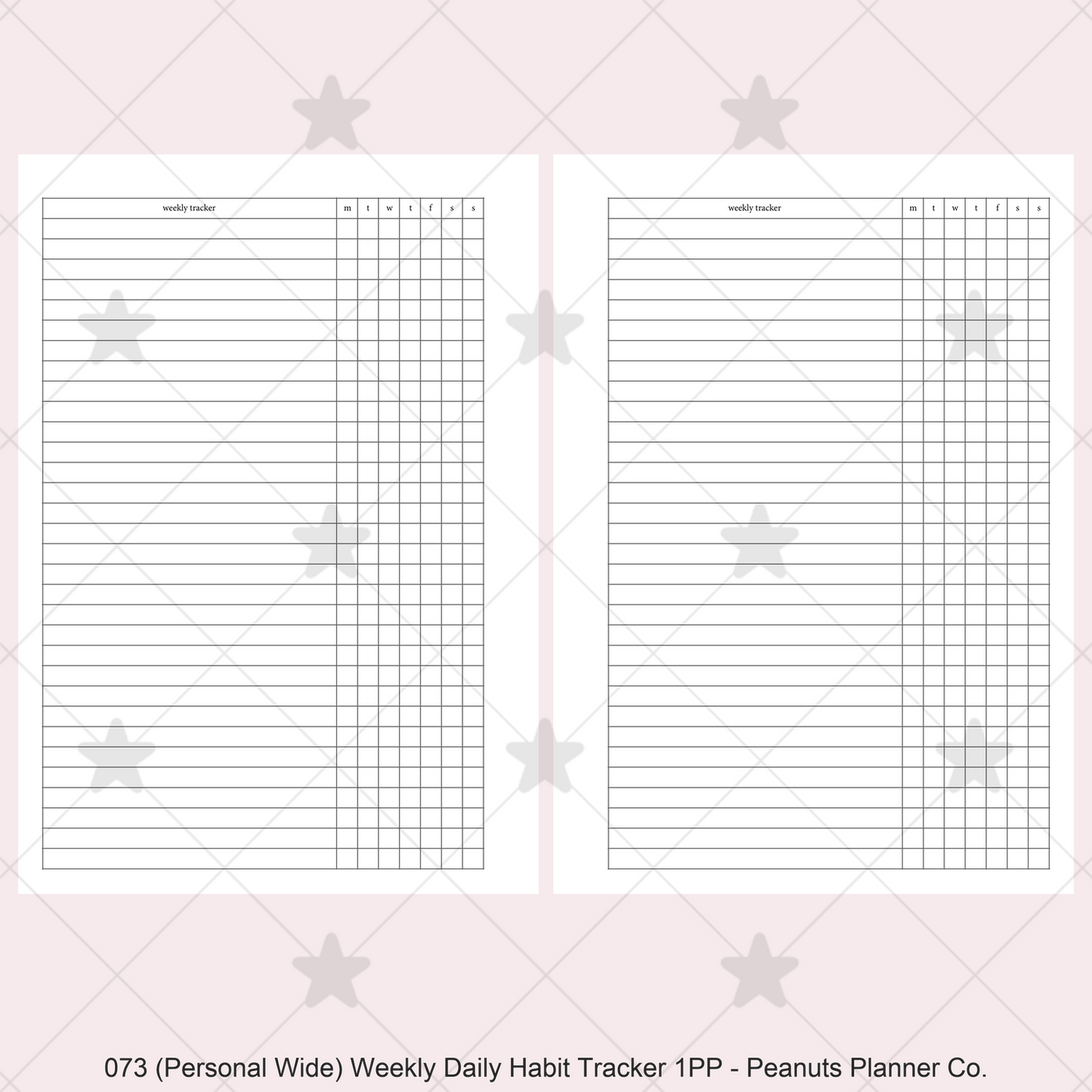 073: Weekly Daily Habit Tracker 1PP