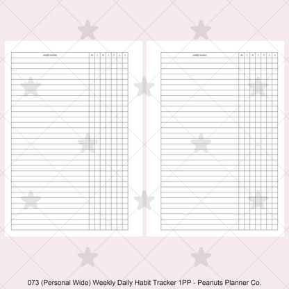 073: Weekly Daily Habit Tracker 1PP