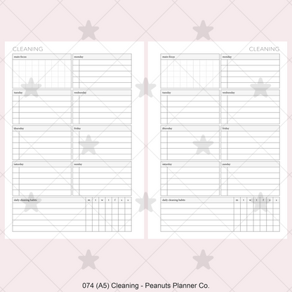 074: Weekly Cleaning Plan w/ Tracker