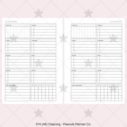 074: Weekly Cleaning Plan w/ Tracker