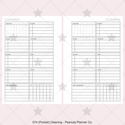 074: Weekly Cleaning Plan w/ Tracker