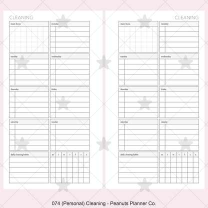 074: Weekly Cleaning Plan w/ Tracker