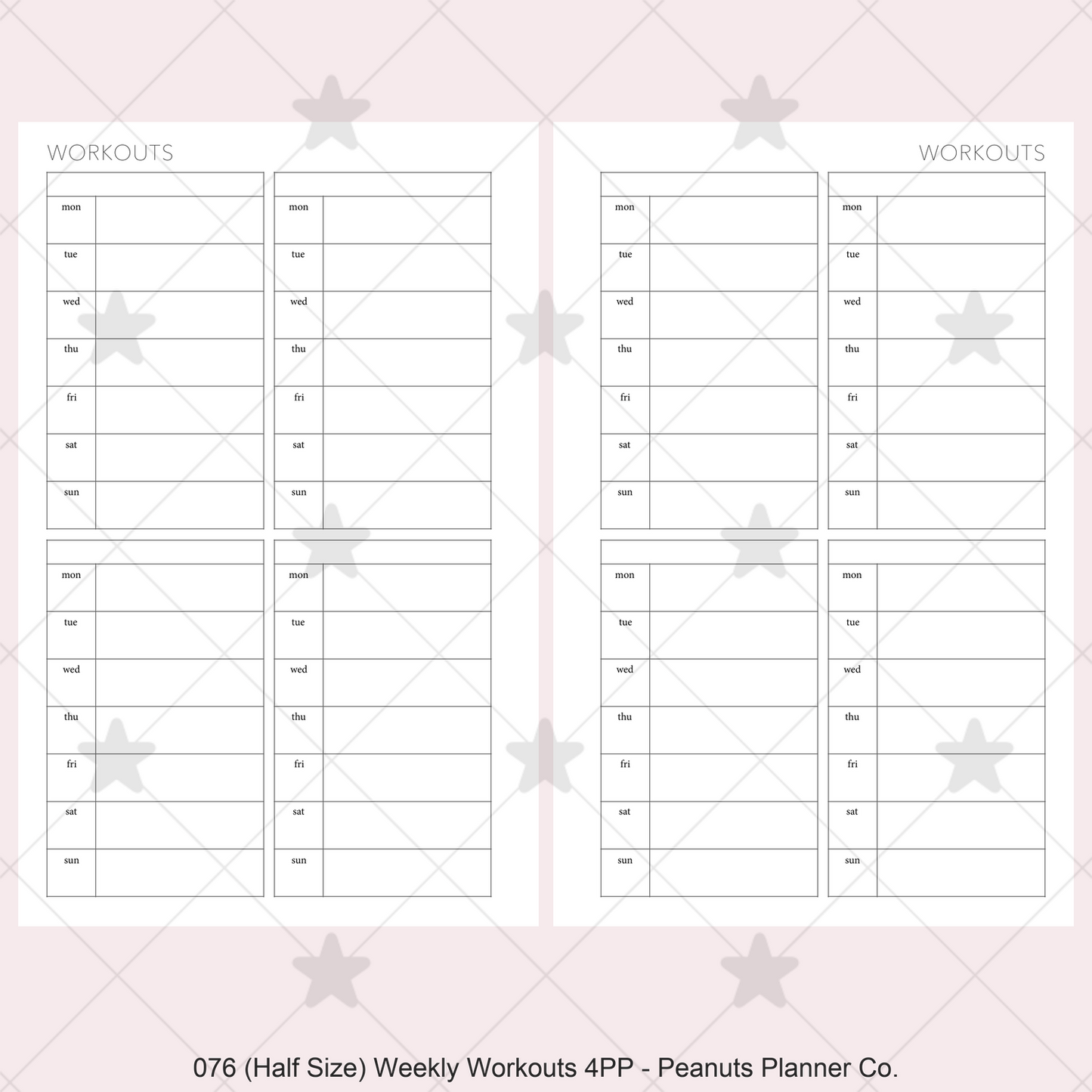 076: Weekly Workouts 4PP