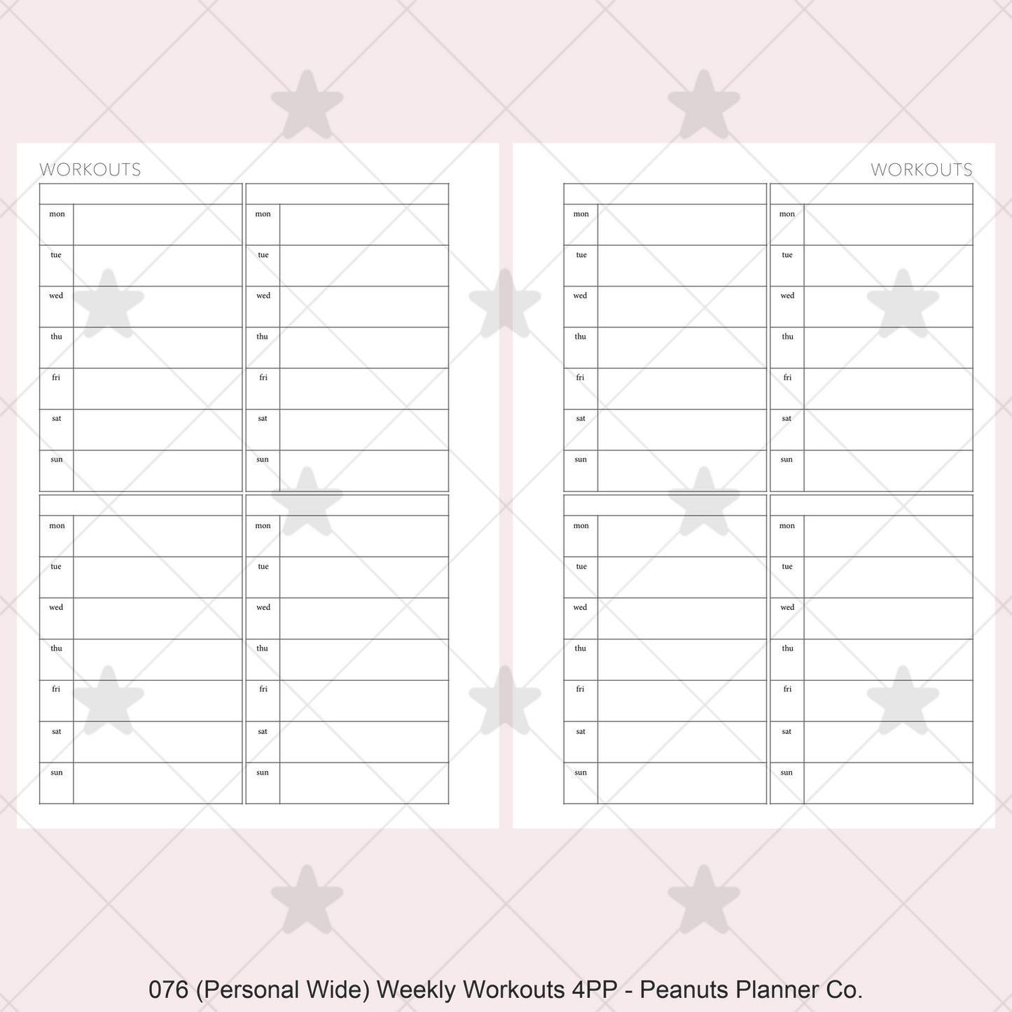 076: Weekly Workouts 4PP