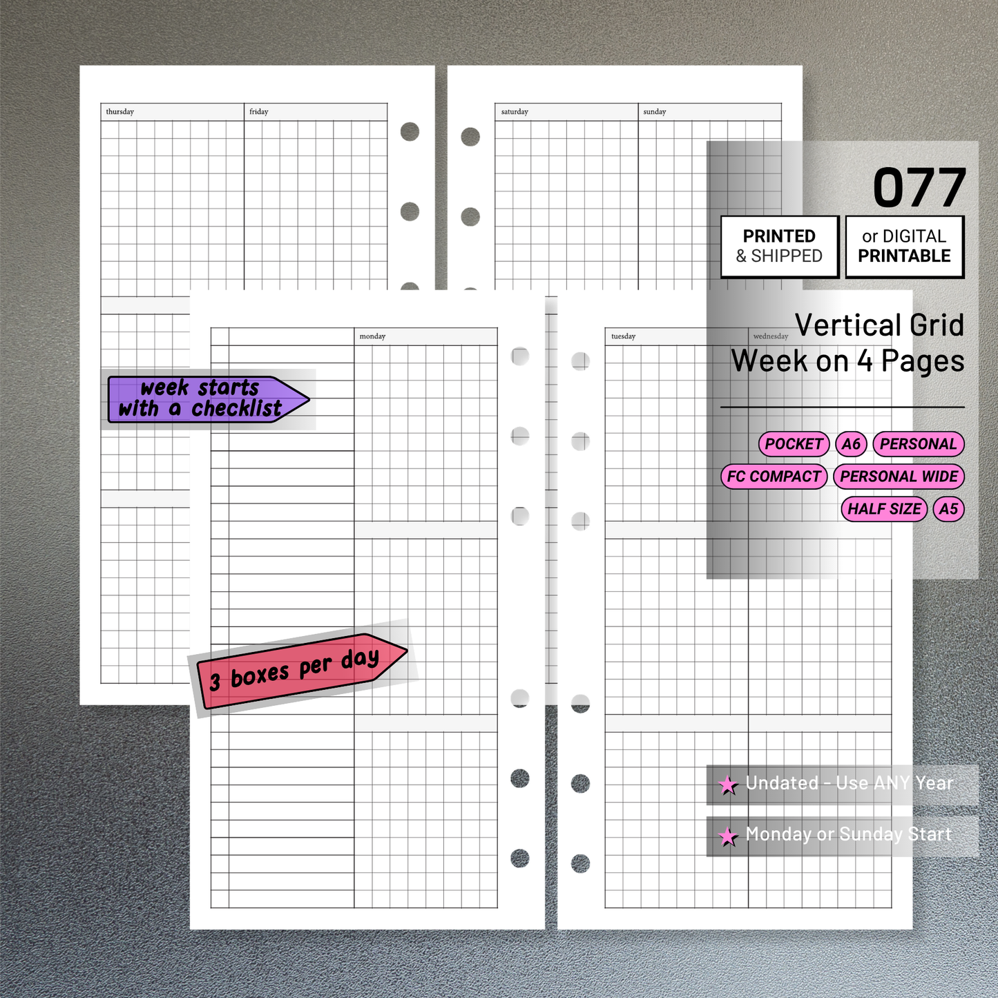 077: Vertical Grid Weekly Wo4P