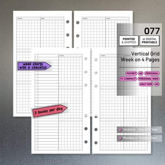 077: Vertical Grid Weekly Wo4P