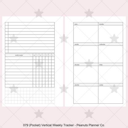 079: Vertical Weekly w/ Tracker & Tasks Wo1P Wo2P