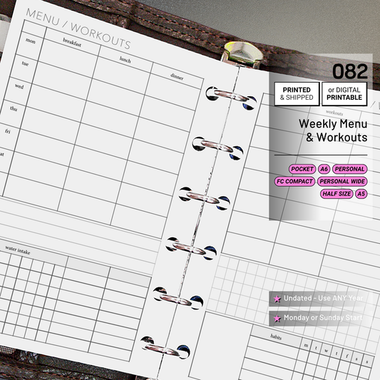 082: Menu & Workouts w/ Tracking Wo2P