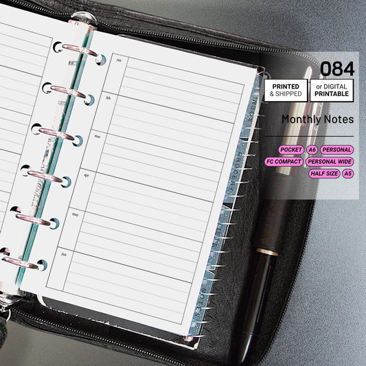 084: Monthly Notes