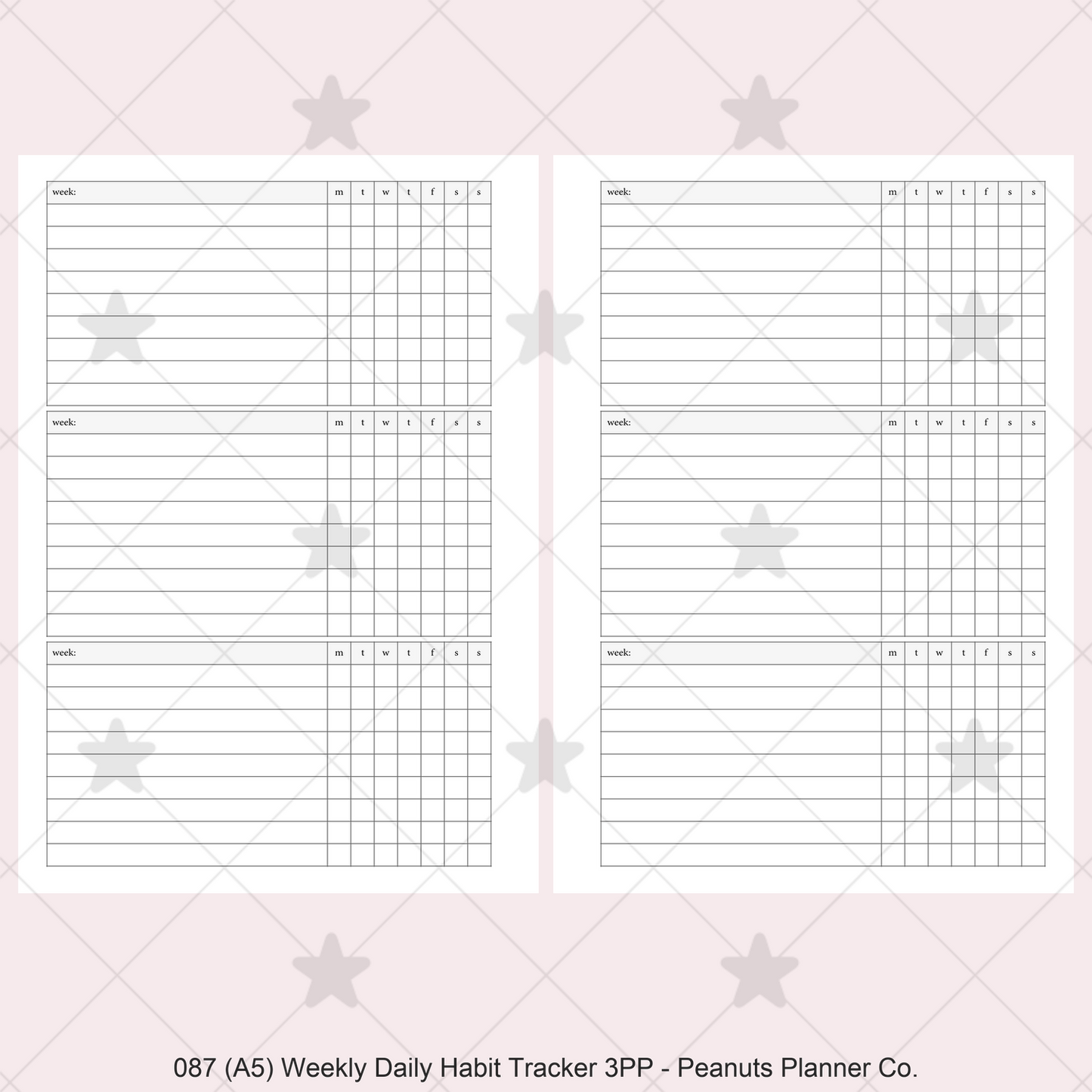 087: Weekly Daily Habit Tracker 3PP