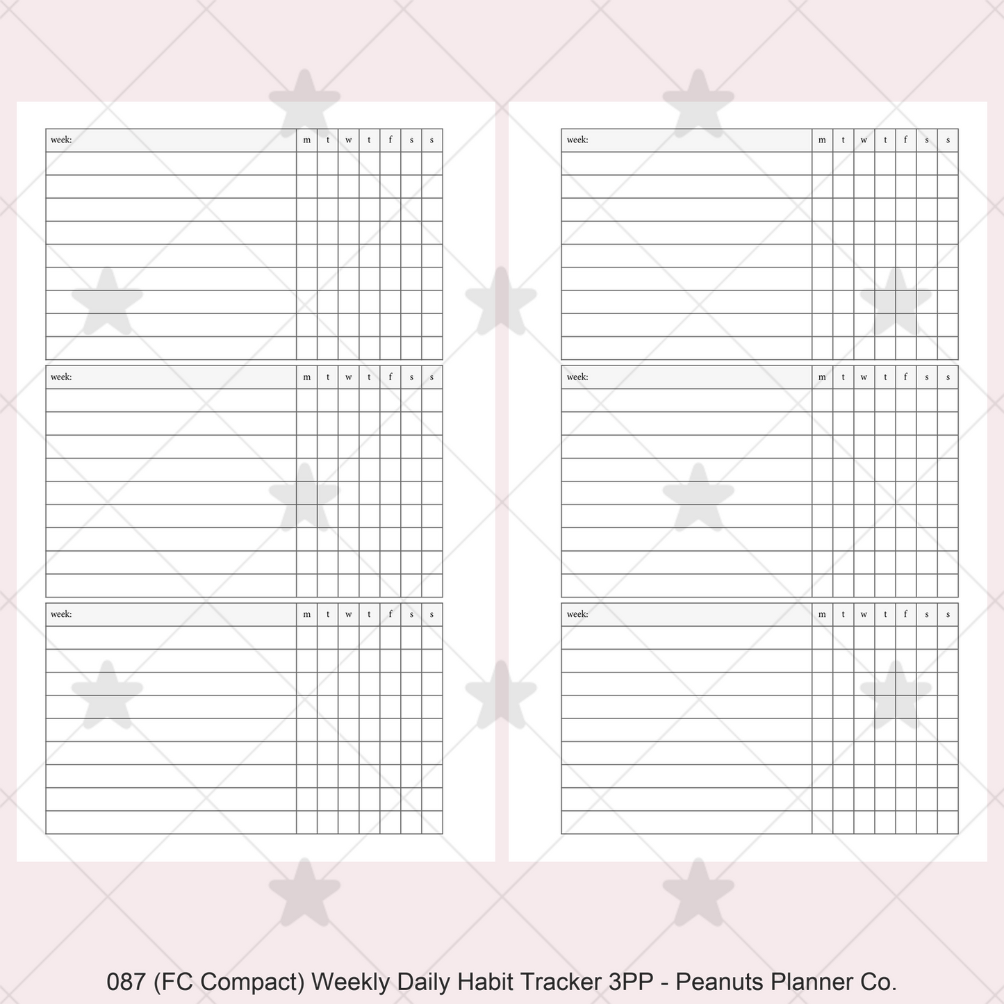 087: Weekly Daily Habit Tracker 3PP