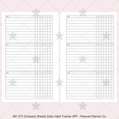 087: Weekly Daily Habit Tracker 3PP
